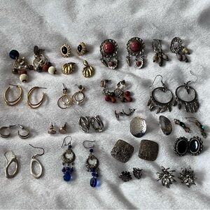 Vintage Pierced Earrings Lot of 21